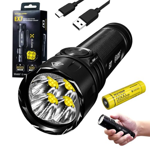 Nitecore ex7 spot flood - ex7, beam